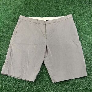 Theory Shorts Mens‎ 36 Gray White Striped Chino Casual Outdoor Stretch Nylon